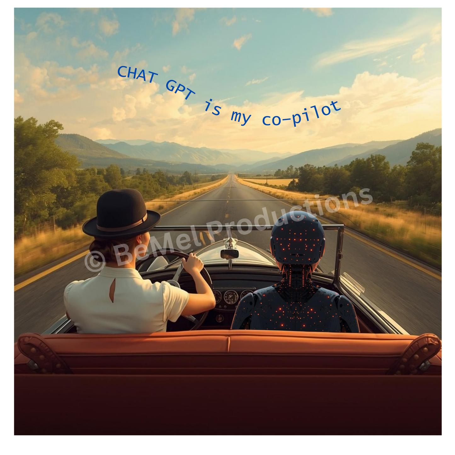 ChatGPT is My Co-Pilot SVG File - Funny AI Quote - Cricut Cut File