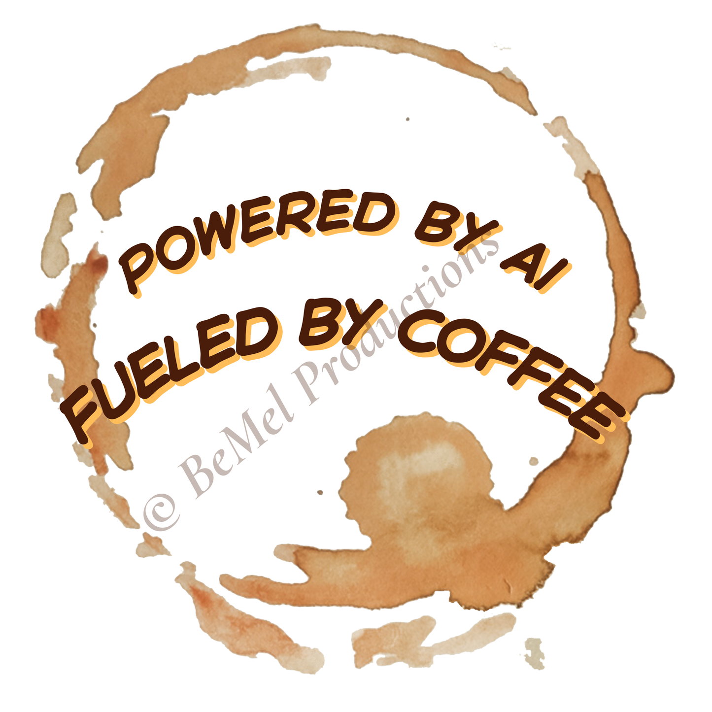 Powered by AI Fueled by Coffee SVG File - Tech Quote - Cricut Cut File